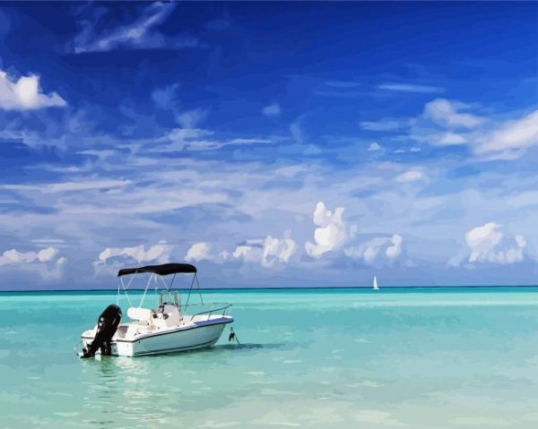 Boat Seascape Paint By Number