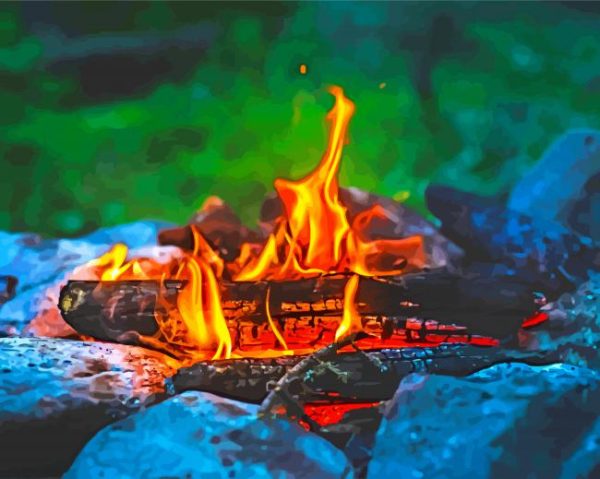 Bonfire paint by numbers