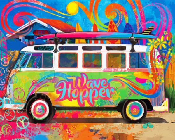 Campervan Art paint by numbers