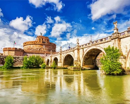 Castel Sant Angelo Vatican paint by numbers