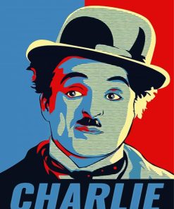 Charlie Chaplin Poster paint by numbers