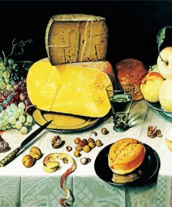 Cheese and Fruits paint by numbers