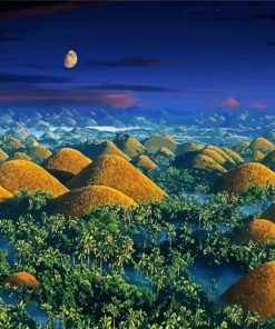 Chocolate Hills Bohol paint by numbers