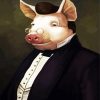 Elegant Mister Pig Paint By Number