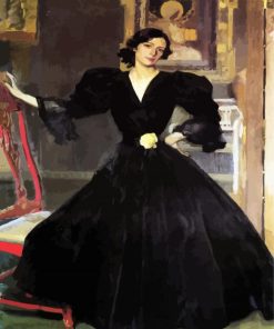 Clotilde In Black Dress Sorolla Art paint by numbers