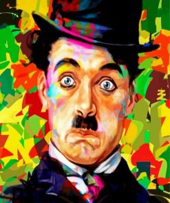 Colorful Chaplin paint by numbers