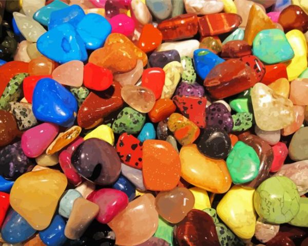 Colorful Gemstones paint by numbers