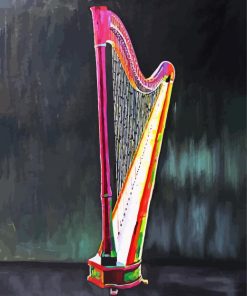 Colorful Harp paint by numbers