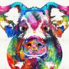 Colorful Pig Paint By Number