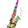 Colorful Saxophone paint by numbers