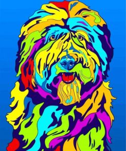 Colorful Sheepdog Paint By Number