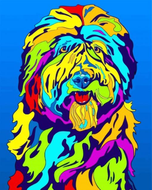 Colorful Sheepdog Paint By Number