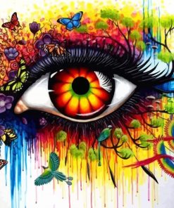 Colorful Splash Eye Paint By number