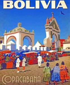 Copacabana Bolivia Poster paint by numbers