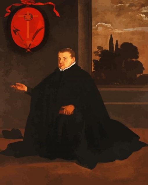 Don Cristobal Suarez de Ribera by Velazquez paint by numbers