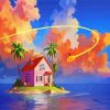 Dragon Ball Kame House paint by numbers