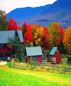 Fall in Vermont paint by numbers