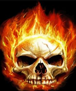 Fire Skull Paint By Number