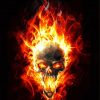 Flaming Skull Head paint by numbers