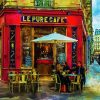 French Cafe paint by numbers