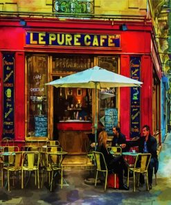 French Cafe paint by numbers