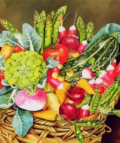 Fresh Vegetable Basket paint by numbers