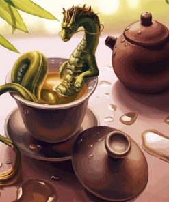 Green Tea Dragon paint by numbers