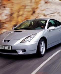 Grey Toyota Celica Car paint by numbers