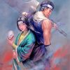 Haku and Zabuza paint by numbers