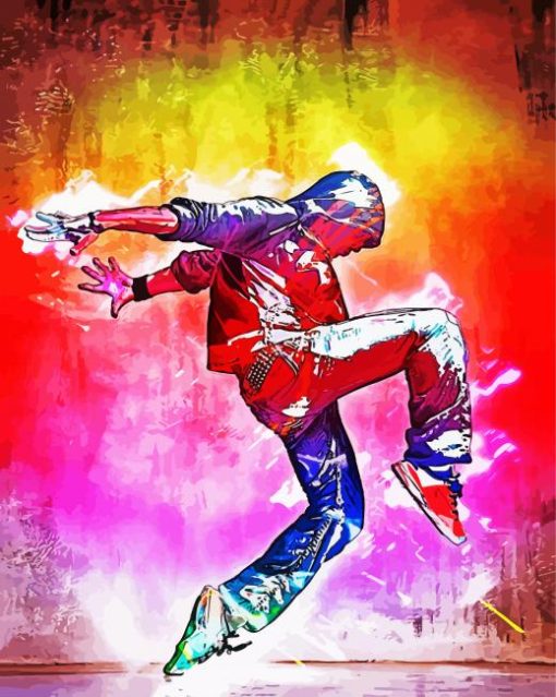 Hip Hop Dancer Art paint by numbers