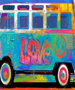 Hippie Campervan paint by numbers