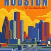 Houston Texas Poster paint by numbers