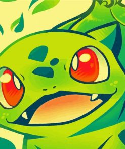 Illustration Bulbasaur paint by numbers