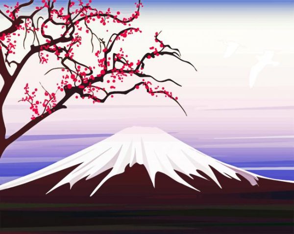 Illustration Mt Fuji Paint By Number
