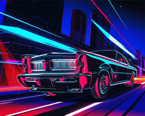 Illustration Pontiac Gto Car paint by numbers