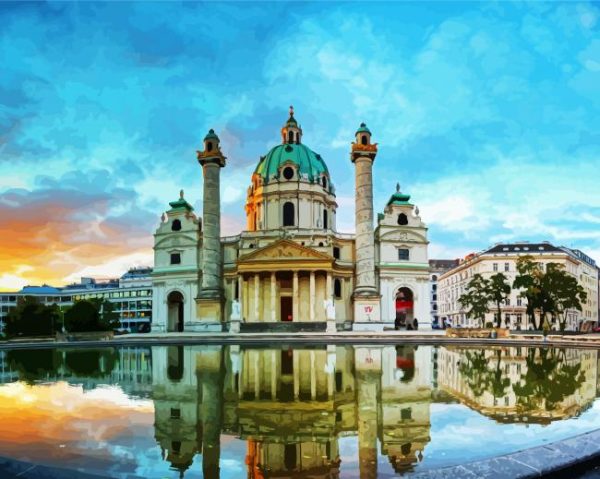 Karlskirche Vienna paint by numbers