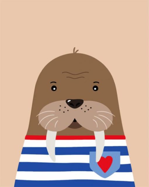 Little Walrus paint by numbers