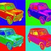 Mini Cooper Car Pop Art paint by numbers