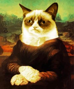 Mona Lisa Grumpy Cat paint by numbers