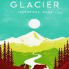 Montana Glacier National Park Poster paint by numbers