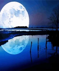 Moonlight Reflection paint by numbers