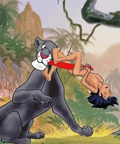 Mowgli And Bagheera Paint By Number