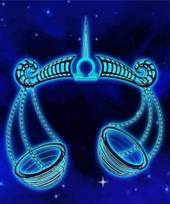 Neon Libra Horoscope Paint By Number