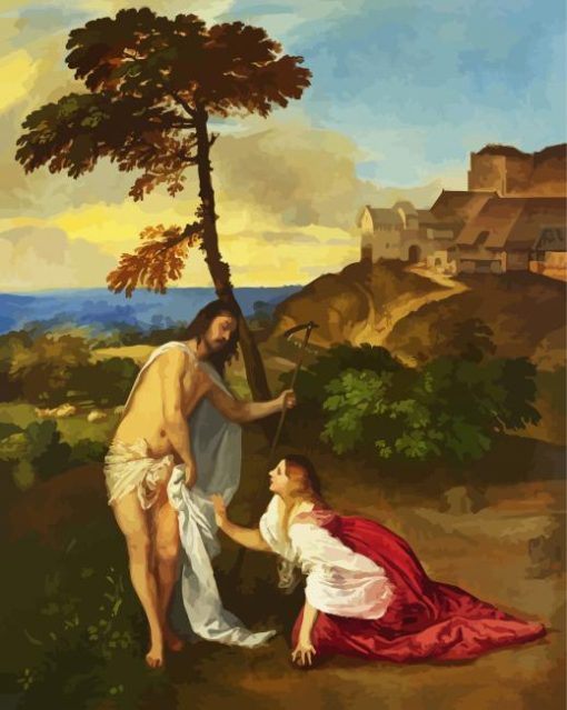 Noli Me Tangere by Tiziano paint by numbers