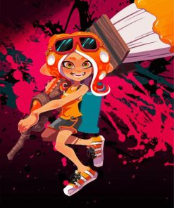 Octoling Splatoon Game paint by numbers