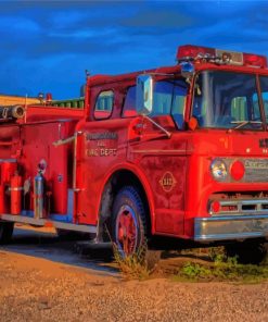 Old Fire Truck paint by numbers