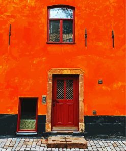 Old House with Wooden Door paint by numbers