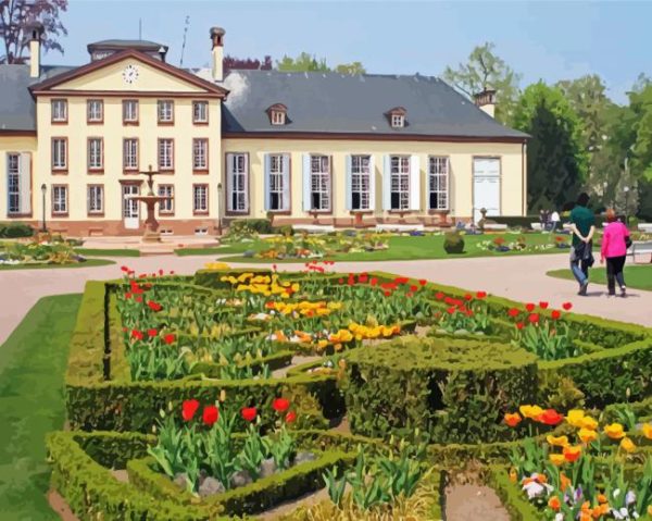 Parc de l'Orangerie Strasbourg France paint by numbers