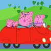 Peppa Family In Car Paint By Number