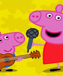 Peppa Pigs Musicians paint by numbers